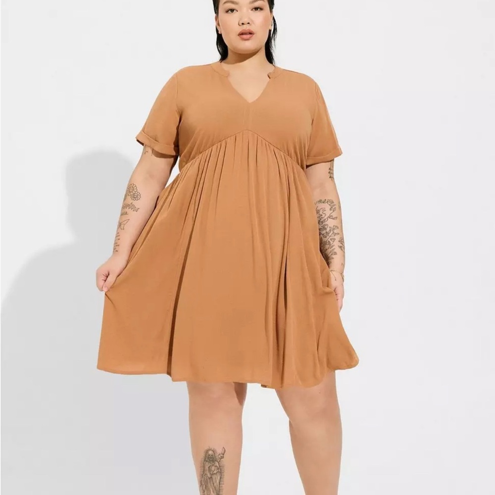 Torrid Mini Washable Gauze Hi Low Waist Tunic Dress size 4X